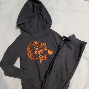 Girls 2 piece jogger, basketball